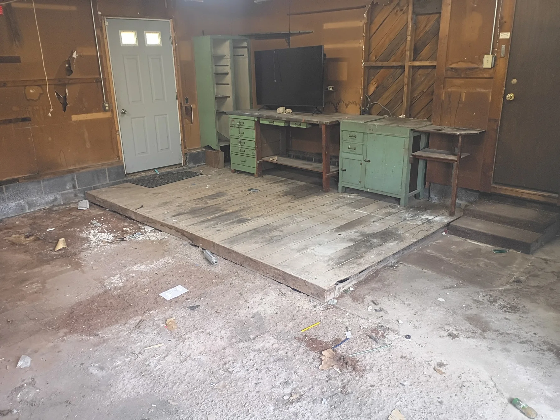 Garage after a Pioneer Valley Junk Removal cleanout
